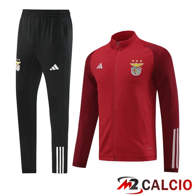 Maglie Calcio Personalizzate,Tute Calcio Squadre,Maglia Nazionale Italiana Calcio | Insieme Tuta Calcio - Giacca S.L Benfica Rosso 2024/2025