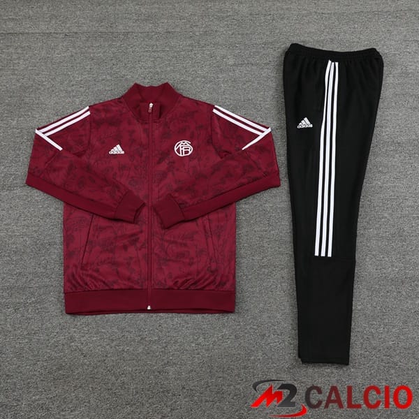 Insieme Tuta Calcio - Giacca Bayern Monaco Rosso 2024/2025