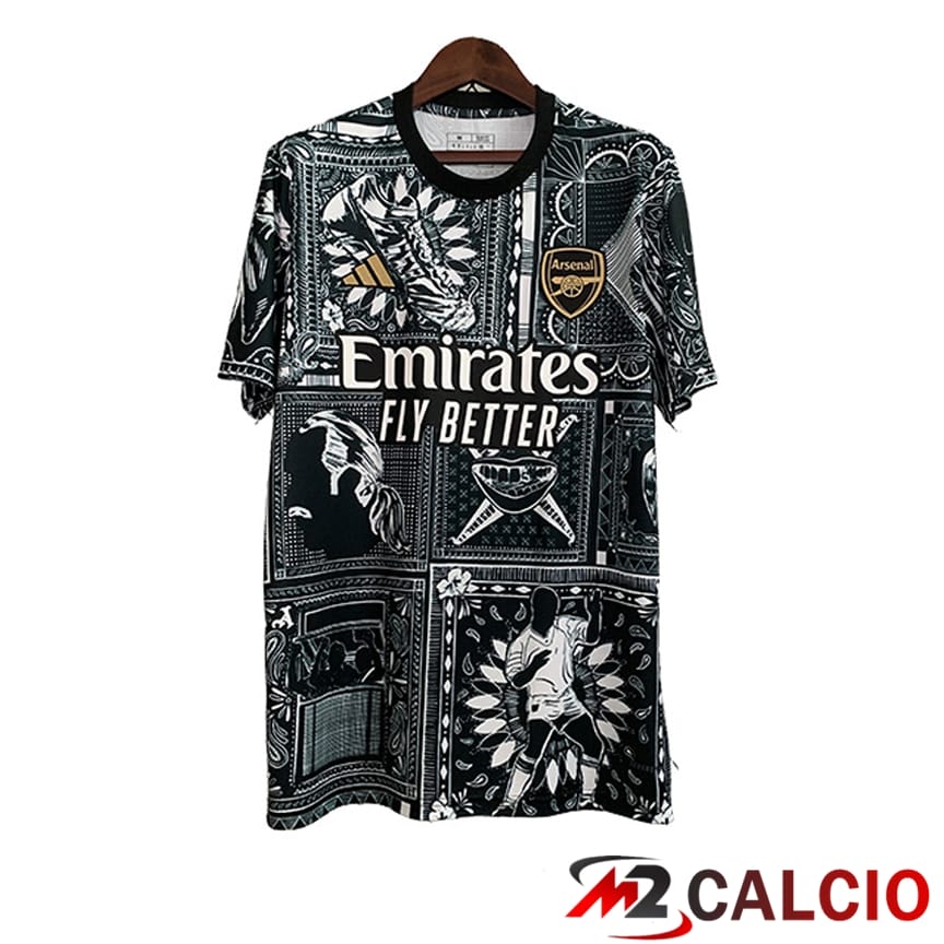 Maglie Calcio Personalizzate,Tute Calcio Squadre,Maglia Nazionale Italiana Calcio | Maglie Calcio Arsenal Nero Special Edition 2023/2024