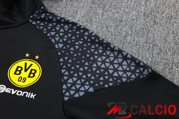 Tuta Calcio - Felpa Con Cappuccio Dortmund BVB Nero 2024/2025