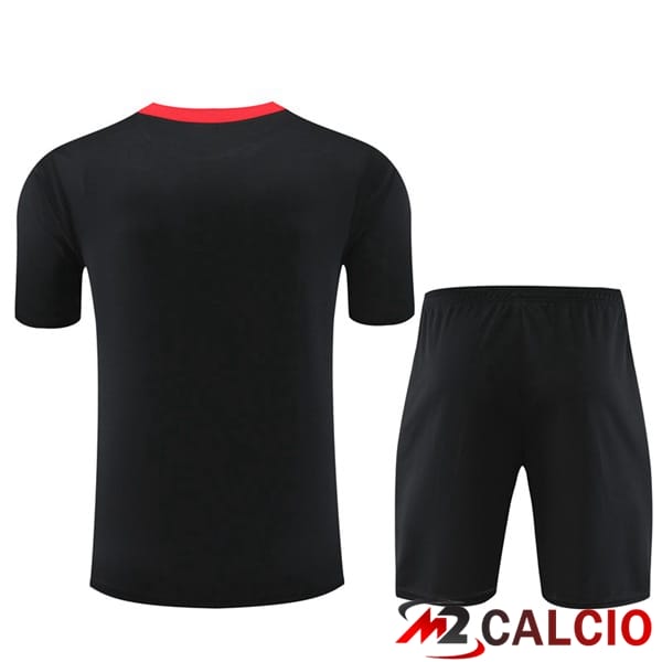 Insieme T Shirt Allenamento Portogallo + Pantaloncini Nero 2024/2025
