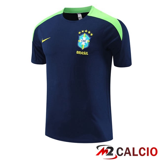 T Shirt Allenamento Brasile Blu Reale 2024/2025