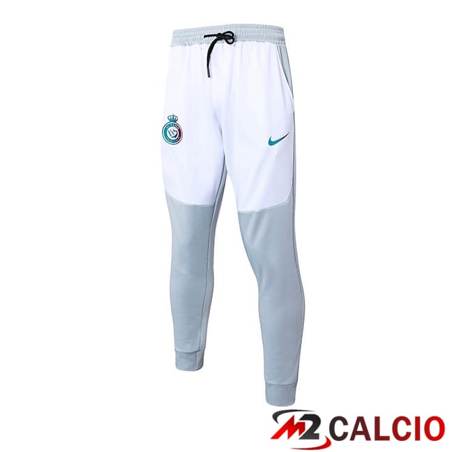 Maglie Calcio Personalizzate,Tute Calcio Squadre,Maglia Nazionale Italiana Calcio | Pantalonii Da Allenamento Al-Nassr FC Bianco 2024/2025