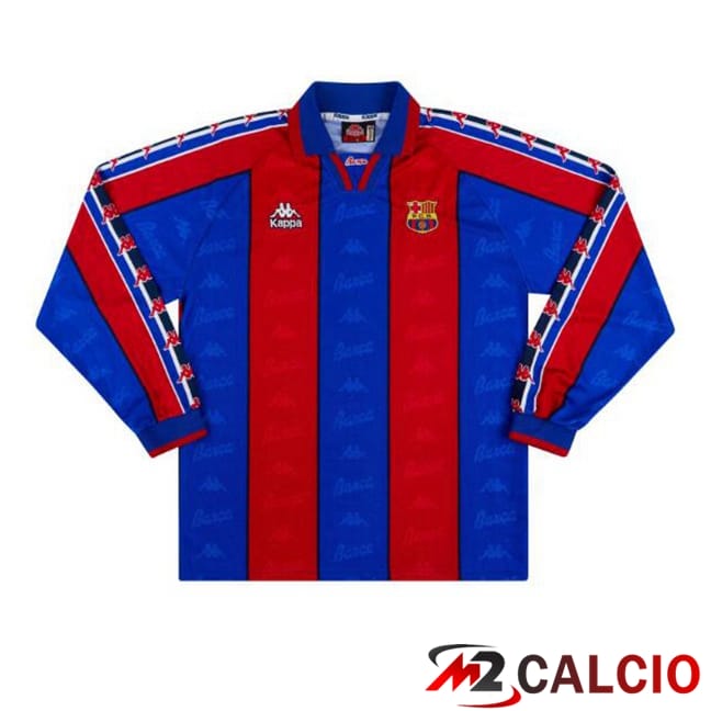 Maglie Calcio Personalizzate,Tute Calcio Squadre,Maglia Nazionale Italiana Calcio | Maglie Calcio FC Barcellona Retro Prima Manica Lunga Rosso Blu 1996-1997