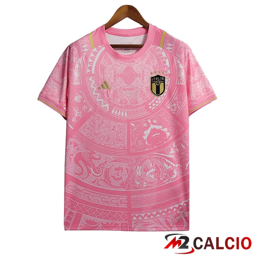 Maglie Calcio Personalizzate,Tute Calcio Squadre,Maglia Nazionale Italiana Calcio | Maglia Nazionale Italia Rosa Edizione Speciale 2023/2024