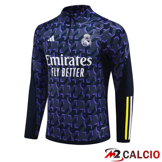Maglie Calcio Personalizzate,Tute Calcio Squadre,Maglia Nazionale Italiana Calcio | Felpa Allenamento Real Madrid Blu Reale 2024/2025