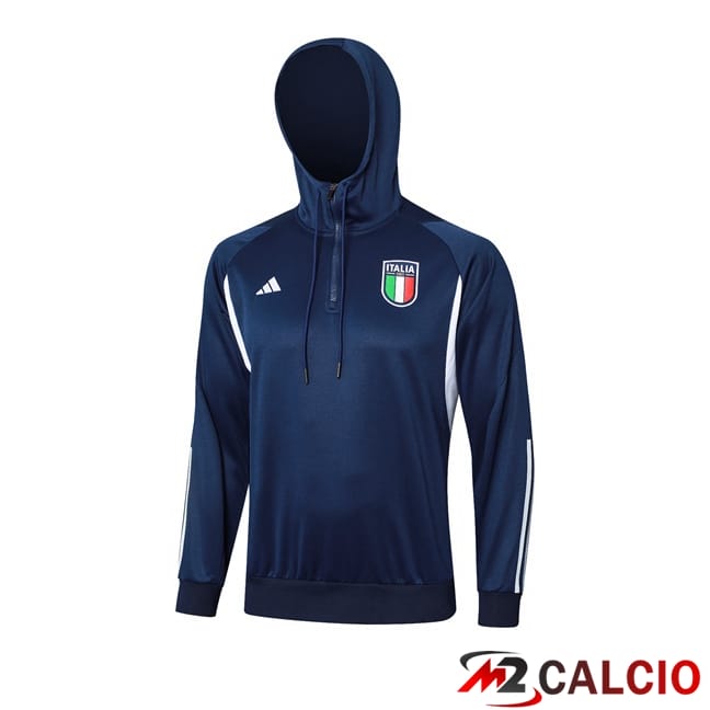 Maglie Calcio Personalizzate,Tute Calcio Squadre,Maglia Nazionale Italiana Calcio | Felpa Cappuccio Italia Blu Reale 2024/2025