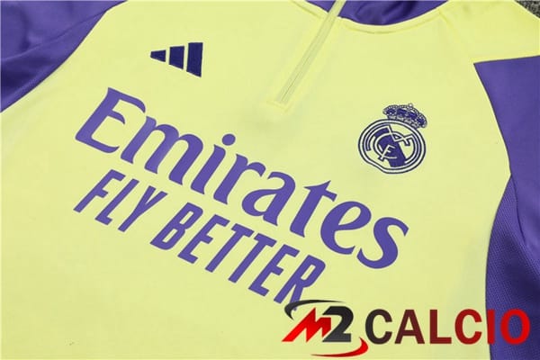 Insieme Tuta Calcio Real Madrid Giallo Viola 2024/2025