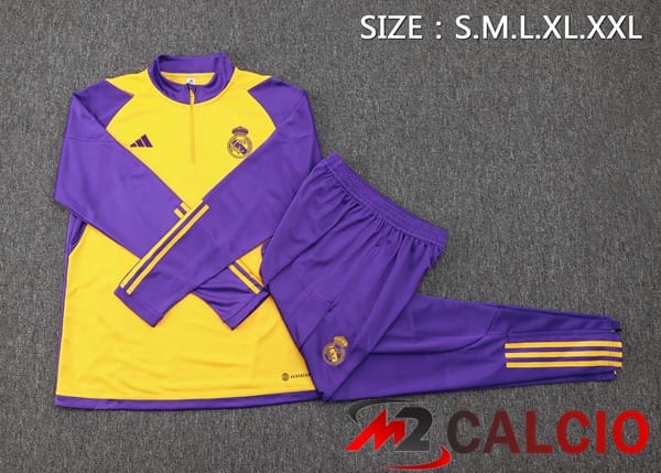 Insieme Tuta Calcio Real Madrid Giallo Viola 2024/2025