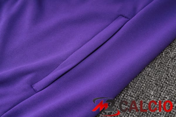 Insieme Tuta Calcio - Giacca Real Madrid Viola Giallo 2024/2025