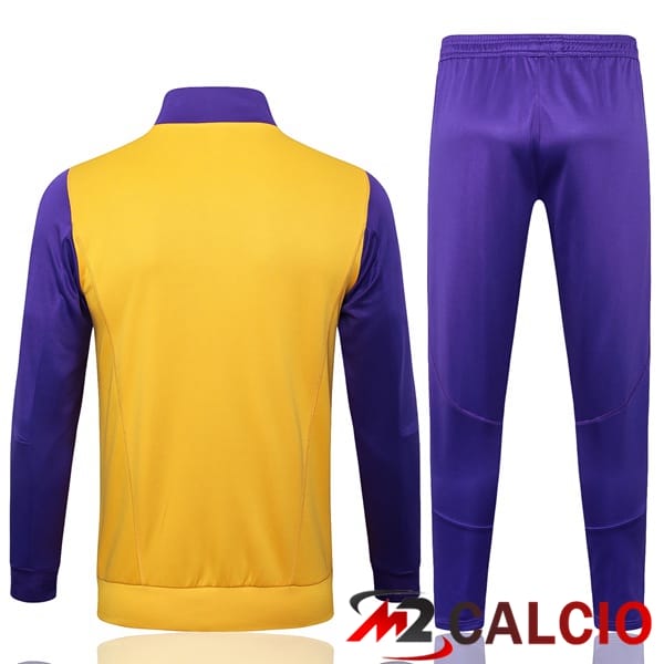 Insieme Tuta Calcio - Giacca Real Madrid Giallo Viola 2024/2025