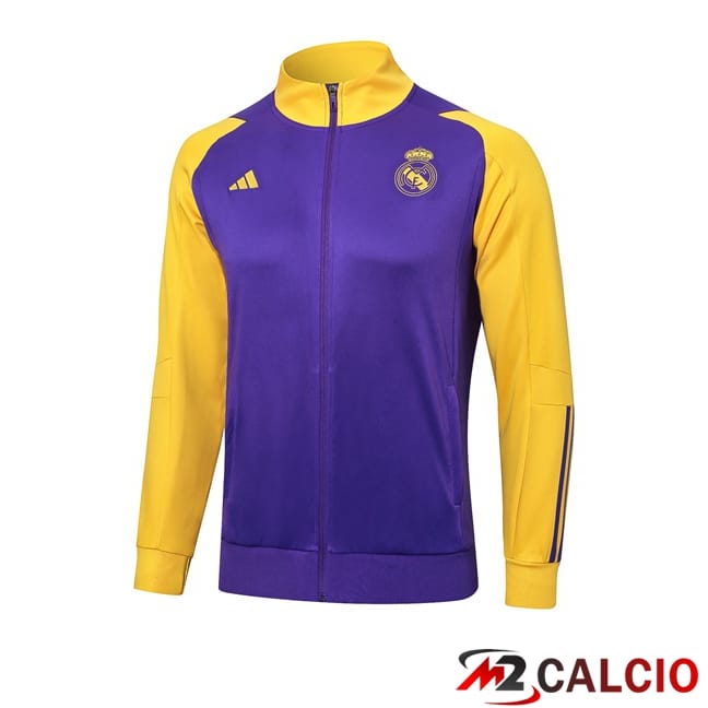 Giacca Calcio Real Madrid Viola Giallo 2024/2025