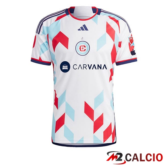 Maglie Calcio Personalizzate,Tute Calcio Squadre,Maglia Nazionale Italiana Calcio | Maglie Calcio Chicago Fire FC Seconda Bianco 2024/2025