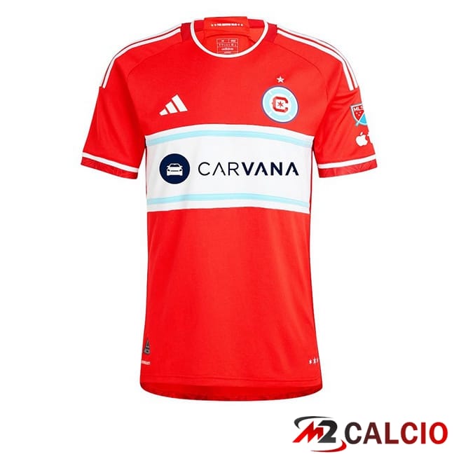 Maglie Calcio Personalizzate,Tute Calcio Squadre,Maglia Nazionale Italiana Calcio | Maglie Calcio Chicago Fire FC Prima Rosso 2024/2025