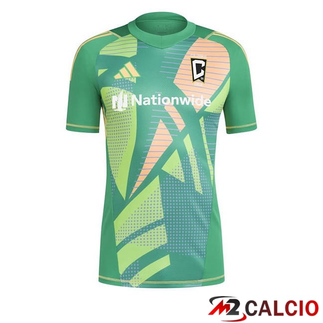 Maglie Calcio Personalizzate,Tute Calcio Squadre,Maglia Nazionale Italiana Calcio | Maglie Calcio Columbus Crew Portiere Verde 2024/2025
