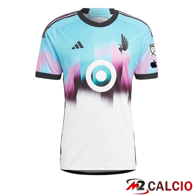 Maglie Calcio Personalizzate,Tute Calcio Squadre,Maglia Nazionale Italiana Calcio | Maglie Calcio Minnesota United Seconda Blu Bianco 2024/2025