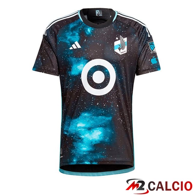 Maglie Calcio Personalizzate,Tute Calcio Squadre,Maglia Nazionale Italiana Calcio | Maglie Calcio Minnesota United Prima Nero Blu 2024/2025