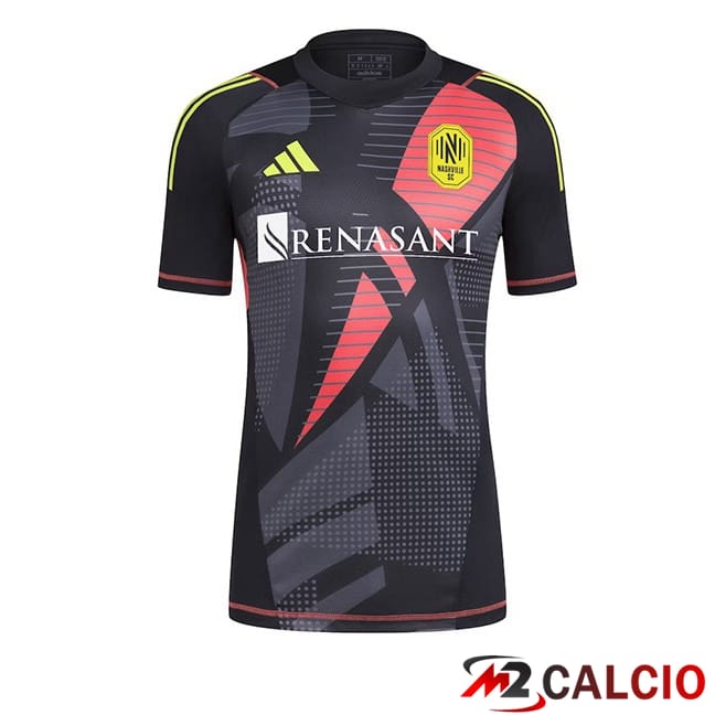 Maglie Calcio Personalizzate,Tute Calcio Squadre,Maglia Nazionale Italiana Calcio | Maglie Calcio Nashville SC Portiere Nero 2024/2025