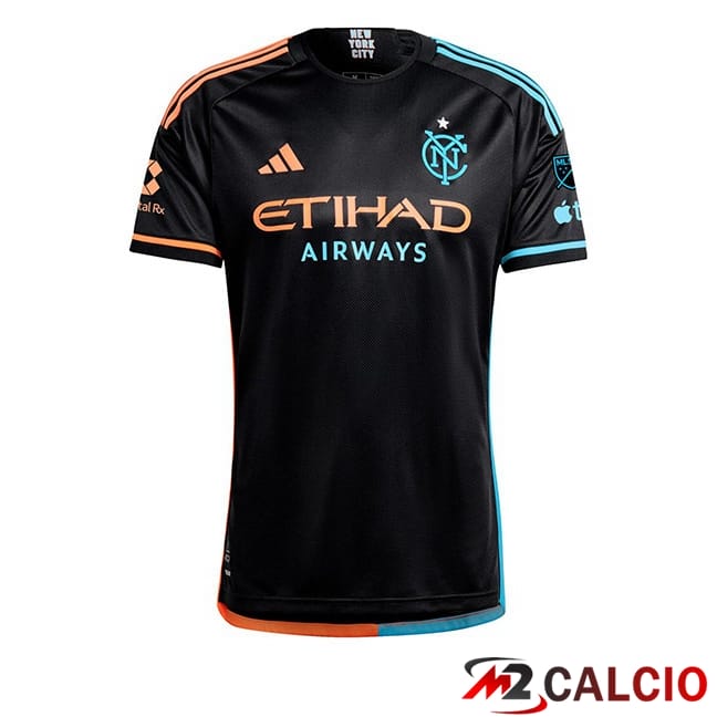 Maglie Calcio Personalizzate,Tute Calcio Squadre,Maglia Nazionale Italiana Calcio | Maglie Calcio New York City Seconda Nero 2024/2025