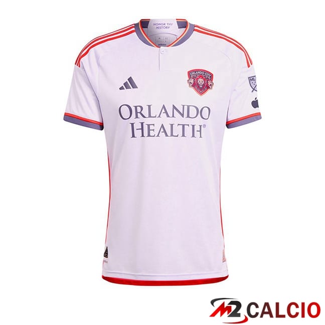 Maglie Calcio Personalizzate,Tute Calcio Squadre,Maglia Nazionale Italiana Calcio | Maglie Calcio Orlando City SC Seconda Bianco 2024/2025