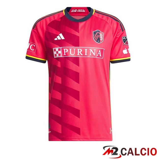 Maglie Calcio Personalizzate,Tute Calcio Squadre,Maglia Nazionale Italiana Calcio | Maglie Calcio St.Louis City FC Prima Rosso 2024/2025