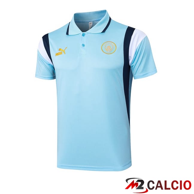 Maglie Calcio Personalizzate,Tute Calcio Squadre,Maglia Nazionale Italiana Calcio | Kit Maglia Polo Manchester City Blu 2024/2025