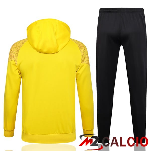 Tuta Calcio - Felpa Cappuccio Dortmund BVB Giallo 2024/2025