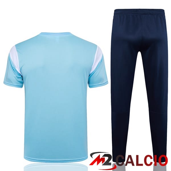 Kit T Shirt Allenamento Manchester City + Pantaloni Blu 2024/2025