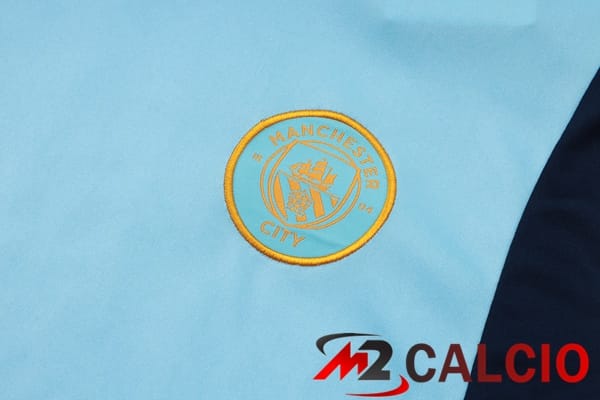Kit T Shirt Allenamento Manchester City + Pantaloni Blu 2024/2025