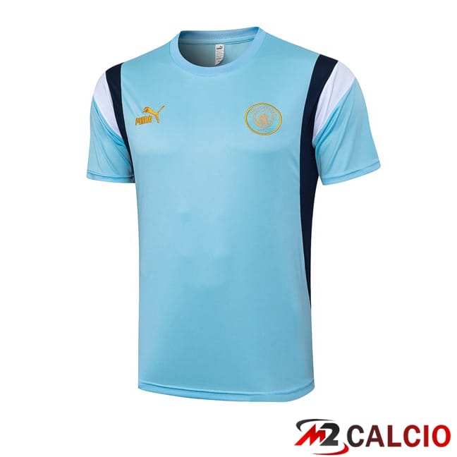 Maglie Calcio Personalizzate,Tute Calcio Squadre,Maglia Nazionale Italiana Calcio | T Shirt Allenamento Manchester City Blu 2024/2025