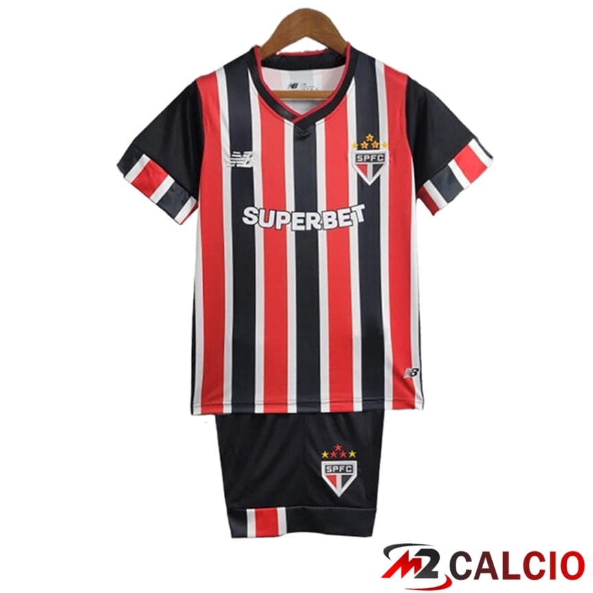 Maglie Calcio Personalizzate,Tute Calcio Squadre,Maglia Nazionale Italiana Calcio | Maglie Calcio Sao Paulo FC Bambino Seconda 2024/2025