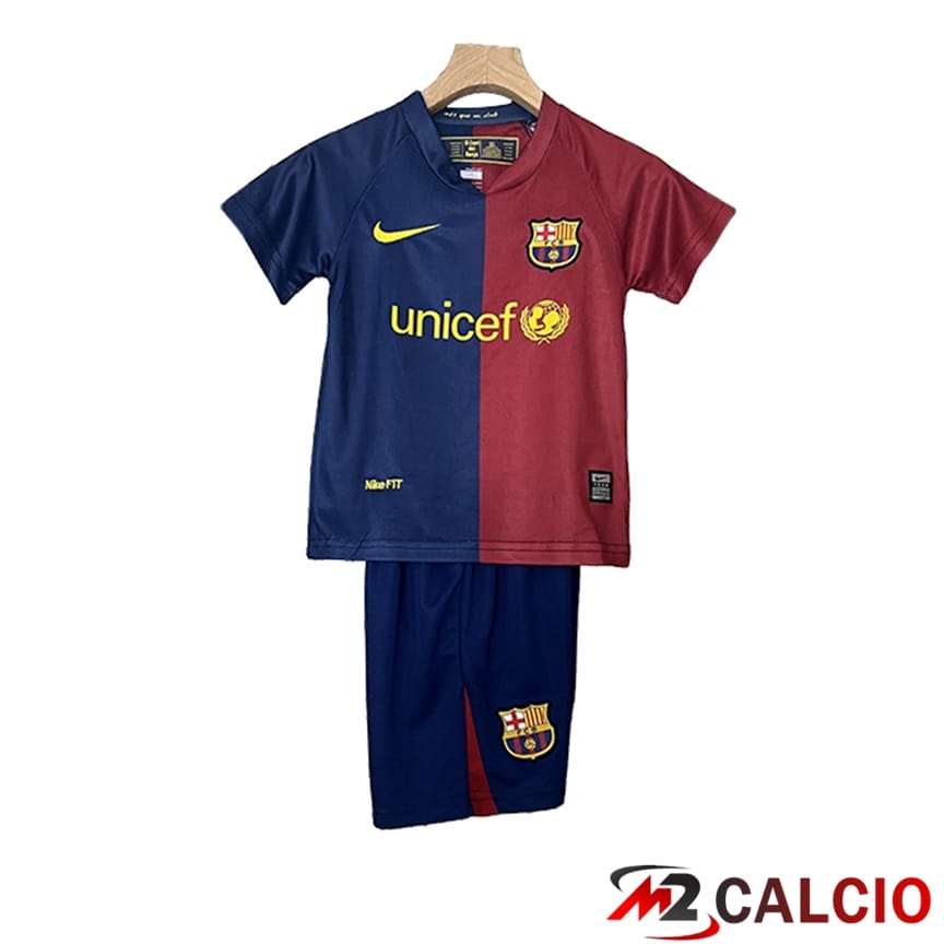 Maglie Calcio Personalizzate,Tute Calcio Squadre,Maglia Nazionale Italiana Calcio | Maglie Calcio FC Barcellona Retro Bambino Prima 2008/2009