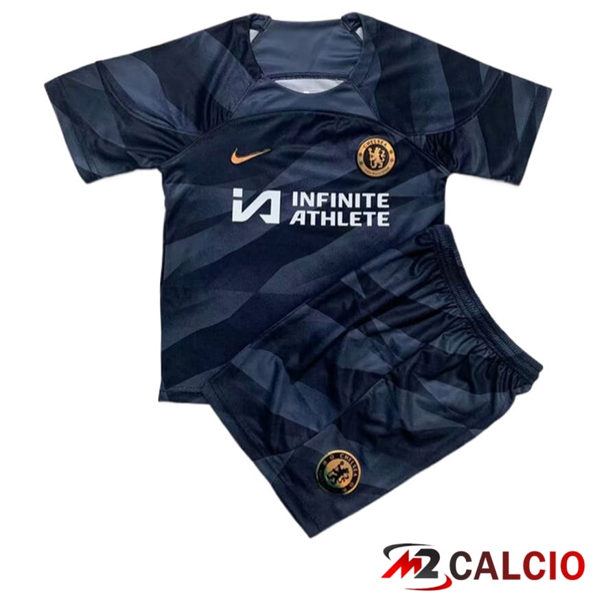 Maglie Calcio Personalizzate,Tute Calcio Squadre,Maglia Nazionale Italiana Calcio | Maglie Calcio FC Chelsea Bambino Portiere Nero 2023/2024