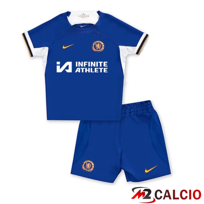 Maglie Calcio Personalizzate,Tute Calcio Squadre,Maglia Nazionale Italiana Calcio | Maglie Calcio FC Chelsea Bambino Sponsor Prima 2023/2024