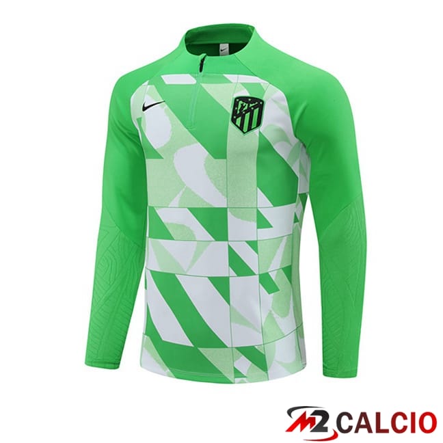 Maglie Calcio Personalizzate,Tute Calcio Squadre,Maglia Nazionale Italiana Calcio | Felpa Allenamento Atletico Madrid Verde 2024/2025
