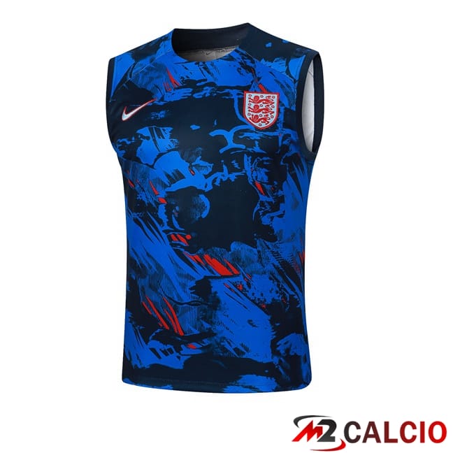Maglie Calcio Personalizzate,Tute Calcio Squadre,Maglia Nazionale Italiana Calcio | Canotta Allenamento Inghilterra Blu 2024/2025