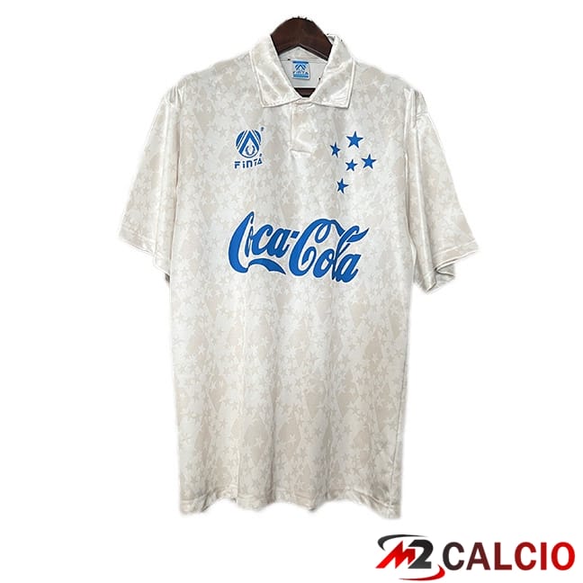 Maglie Calcio Personalizzate,Tute Calcio Squadre,Maglia Nazionale Italiana Calcio | Maglie Calcio Cruzeiro EC Retro Seconda Bianco 1993-1994