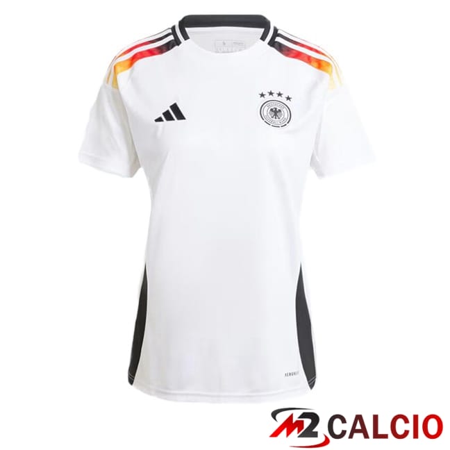 Maglie Calcio Personalizzate,Tute Calcio Squadre,Maglia Nazionale Italiana Calcio | Maglie Calcio Germania Donna Prima Bianco 2024/2025