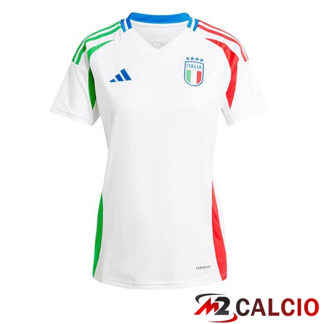Maglie Calcio Personalizzate,Tute Calcio Squadre,Maglia Nazionale Italiana Calcio | Maglie Calcio Italia Donna Seconda Bianco 2024/2025