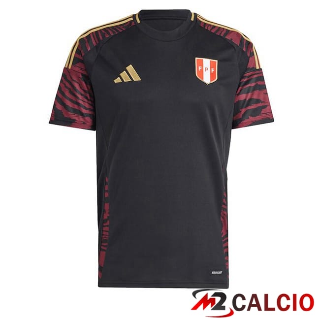 Maglie Calcio Personalizzate,Tute Calcio Squadre,Maglia Nazionale Italiana Calcio | Maglie Calcio Perù Seconda Nero 2024/2025
