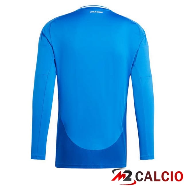 Maglie Calcio Italia Prima Manica Lunga Blu 2024/2025