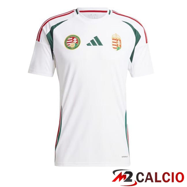 Maglie Calcio Personalizzate,Tute Calcio Squadre,Maglia Nazionale Italiana Calcio | Maglie Calcio Ungheria Seconda Bianco 2024/2025