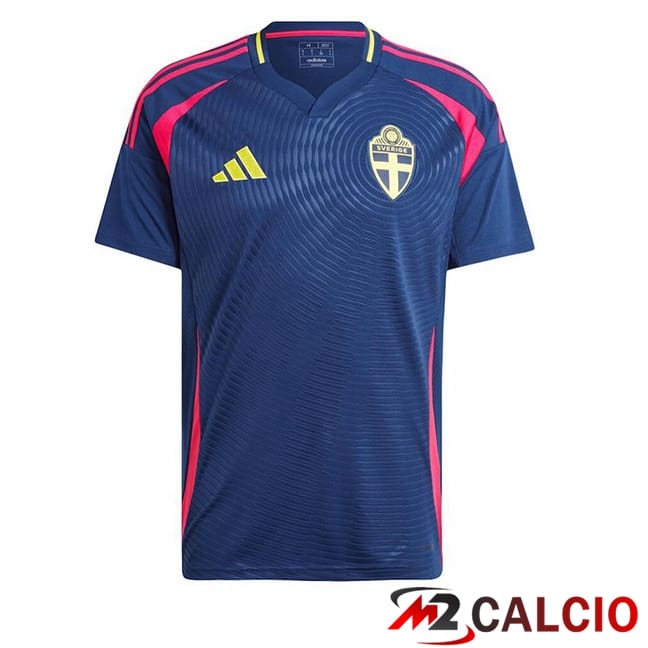 Maglie Calcio Personalizzate,Tute Calcio Squadre,Maglia Nazionale Italiana Calcio | Maglie Calcio Svezia Seconda Blu Reale 2024/2025