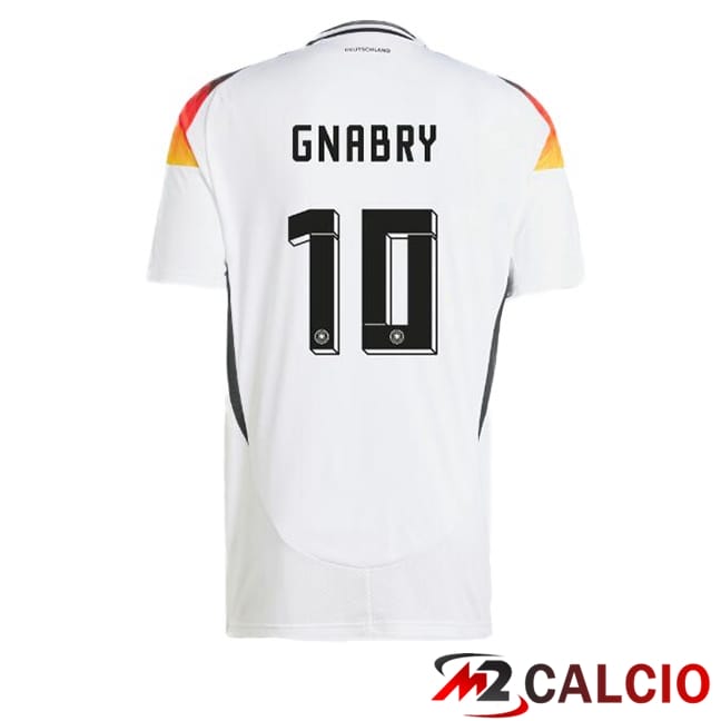 Maglie Calcio Personalizzate,Tute Calcio Squadre,Maglia Nazionale Italiana Calcio | Maglie Calcio Germania (GNABRY 10) Prima Bianco 2024/2025
