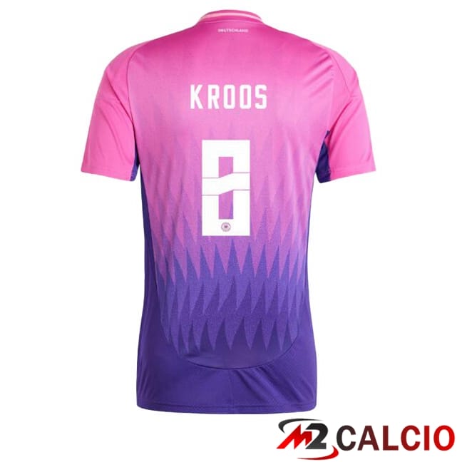 Maglie Calcio Personalizzate,Tute Calcio Squadre,Maglia Nazionale Italiana Calcio | Maglie Calcio Germania (KROOS 8) Seconda Rosa Viola 2024/2025