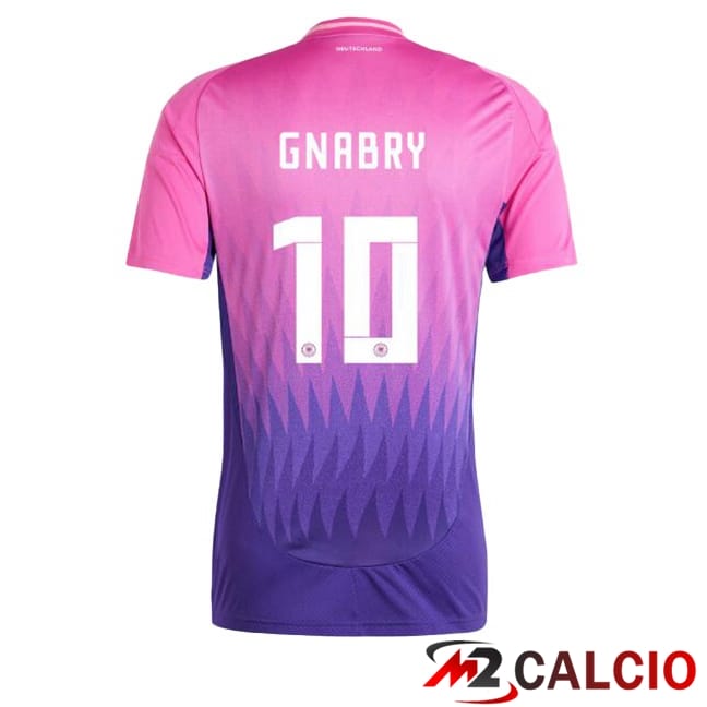Maglie Calcio Personalizzate,Tute Calcio Squadre,Maglia Nazionale Italiana Calcio | Maglie Calcio Germania (GNABRY 10) Seconda Rosa Viola 2024/2025