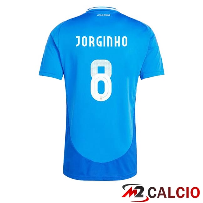 Maglie Calcio Personalizzate,Tute Calcio Squadre,Maglia Nazionale Italiana Calcio | Maglie Calcio Italia (JORGINHO 8) Prima Blu 2024/2025