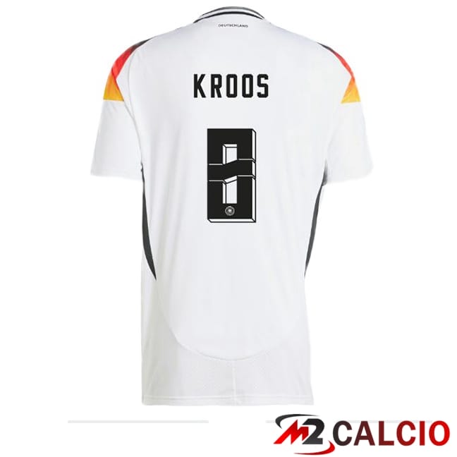 Maglie Calcio Personalizzate,Tute Calcio Squadre,Maglia Nazionale Italiana Calcio | Maglie Calcio Germania (KROOS 8) Prima Bianco 2024/2025