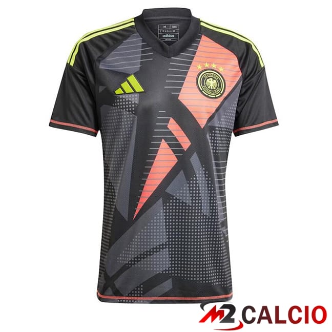 Maglie Calcio Personalizzate,Tute Calcio Squadre,Maglia Nazionale Italiana Calcio | Maglie Calcio Germania Portiere Nero UEFA Euro 2024