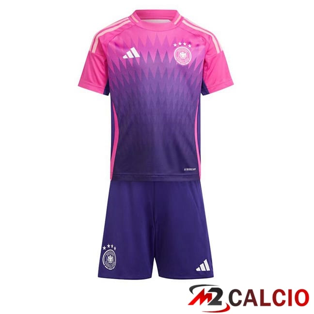 Maglie Calcio Personalizzate,Tute Calcio Squadre,Maglia Nazionale Italiana Calcio | Maglie Calcio Germania Bambino Seconda Rosa Viola UEFA Euro 2024